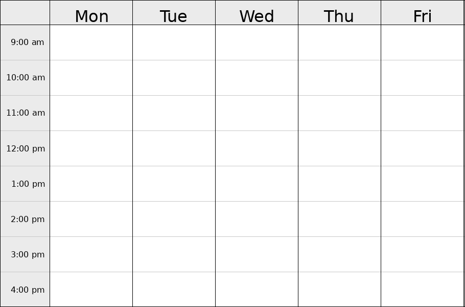 Weekly Schedule Image